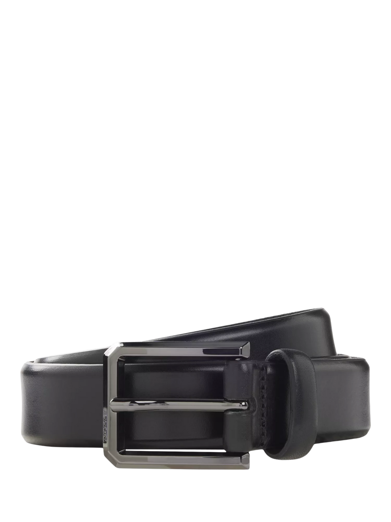 BOSS Caleb black leather belt (British brand)