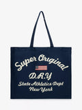 Superdry Graphic Cotton Tote Bag Navy/Off White (British brand)