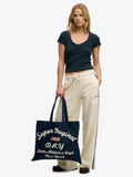 Superdry Graphic Cotton Tote Bag Navy/Off White (British brand)