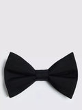 Moss black silk bow tie for formal wear, UK version