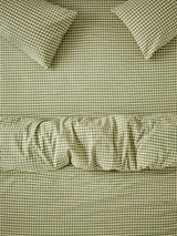 John Lewis Piglet in Bed Colour Drenched Gingham Linen Blend Fitted Sheet Single- Buy online at McGrocer