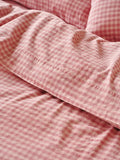Piglet in Bed Colour Drenched Gingham Linen Blend Flat Sheet Single