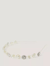 John Lewis Monsoon Kids' Flower Jewel Headband, Silver- Buy online at McGrocer