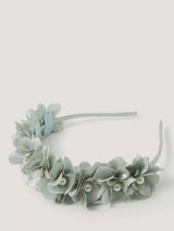 John Lewis Monsoon Kids Floral Pearl Bead Headband Sage- Buy online at McGrocer