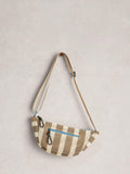 White Stuff Meadow Stripe crossbody bag natural, imported from the UK