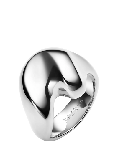John Lewis Maria Black Palomino Ring Silver- Buy online at McGrocer