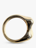 Maria Black gold-plated saddle ring recycled sterling silver - British product