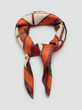 Mango abstract square scarf orange 70cm (British brand)