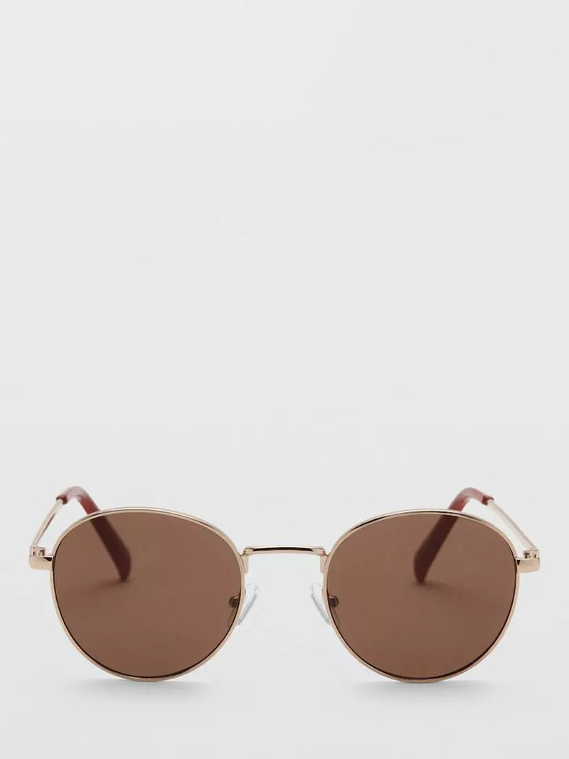 Mango round gold copper frame sunglasses (British brand)