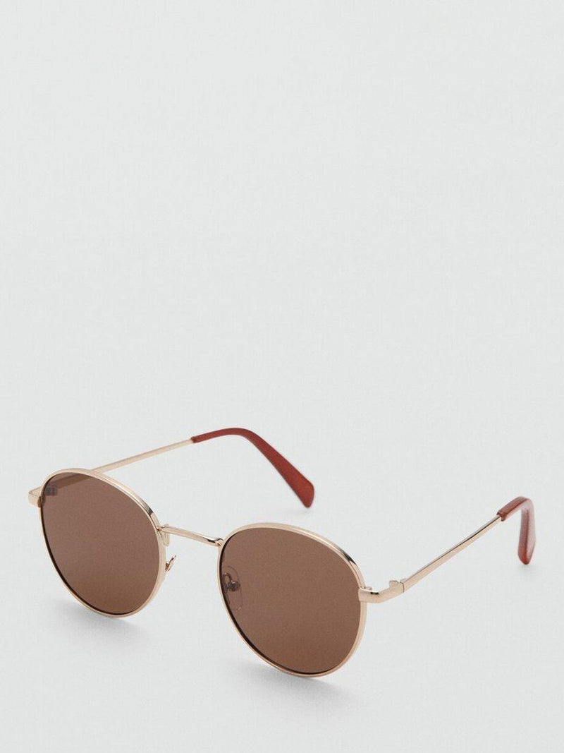 Mango round gold copper frame sunglasses (British brand)