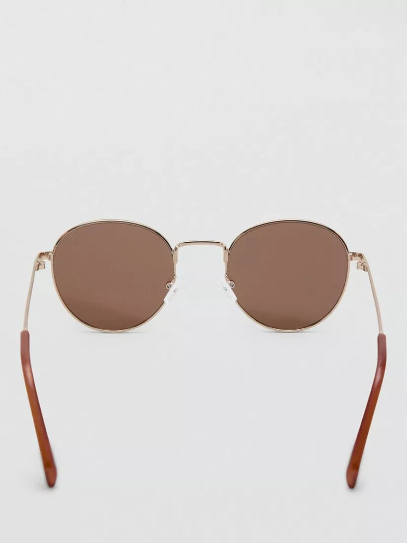 Mango round gold copper frame sunglasses (British brand)