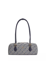 John Lewis Tommy Hilfiger Textile Jacquard Rectangular Shoulder Bag, Navy Blue- Buy online at McGrocer