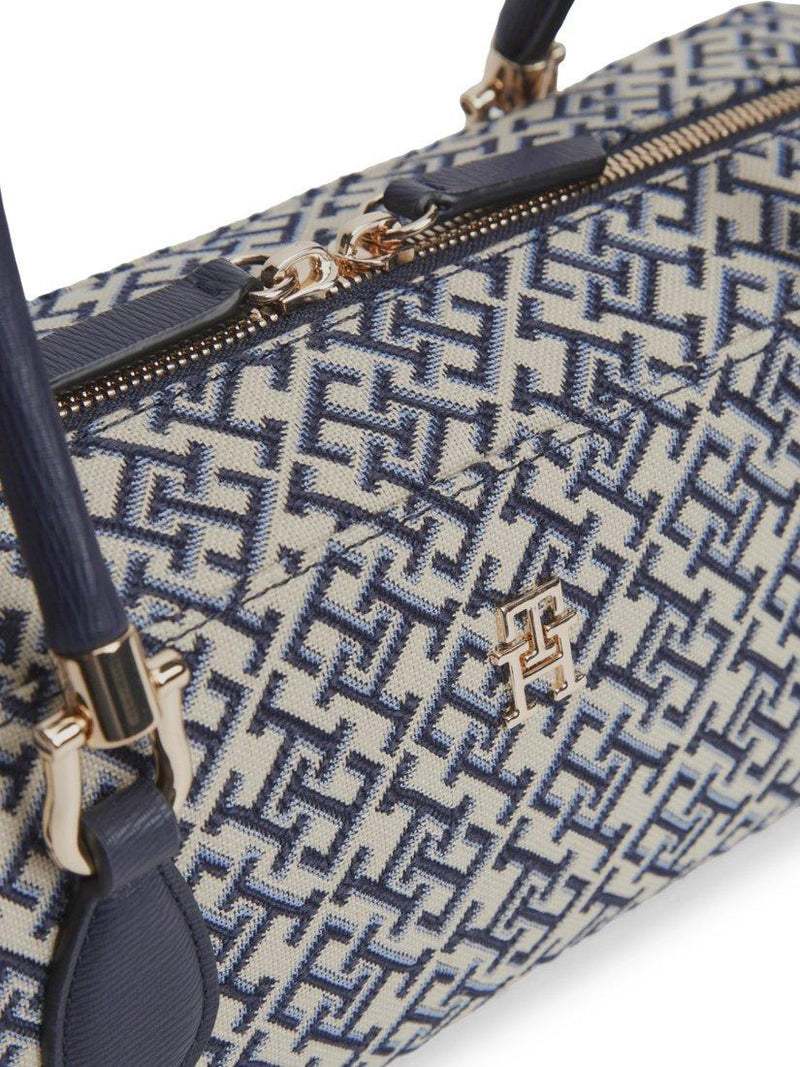 Tommy Hilfiger rectangular shoulder bag navy blue jacquard, imported from the UK