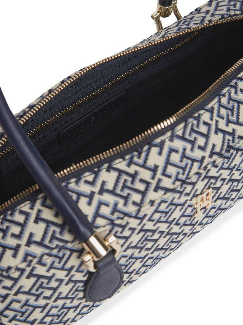 Tommy Hilfiger rectangular shoulder bag navy blue jacquard, imported from the UK