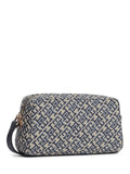 Tommy Hilfiger Ace Monogram camera bag in navy blue, UK version