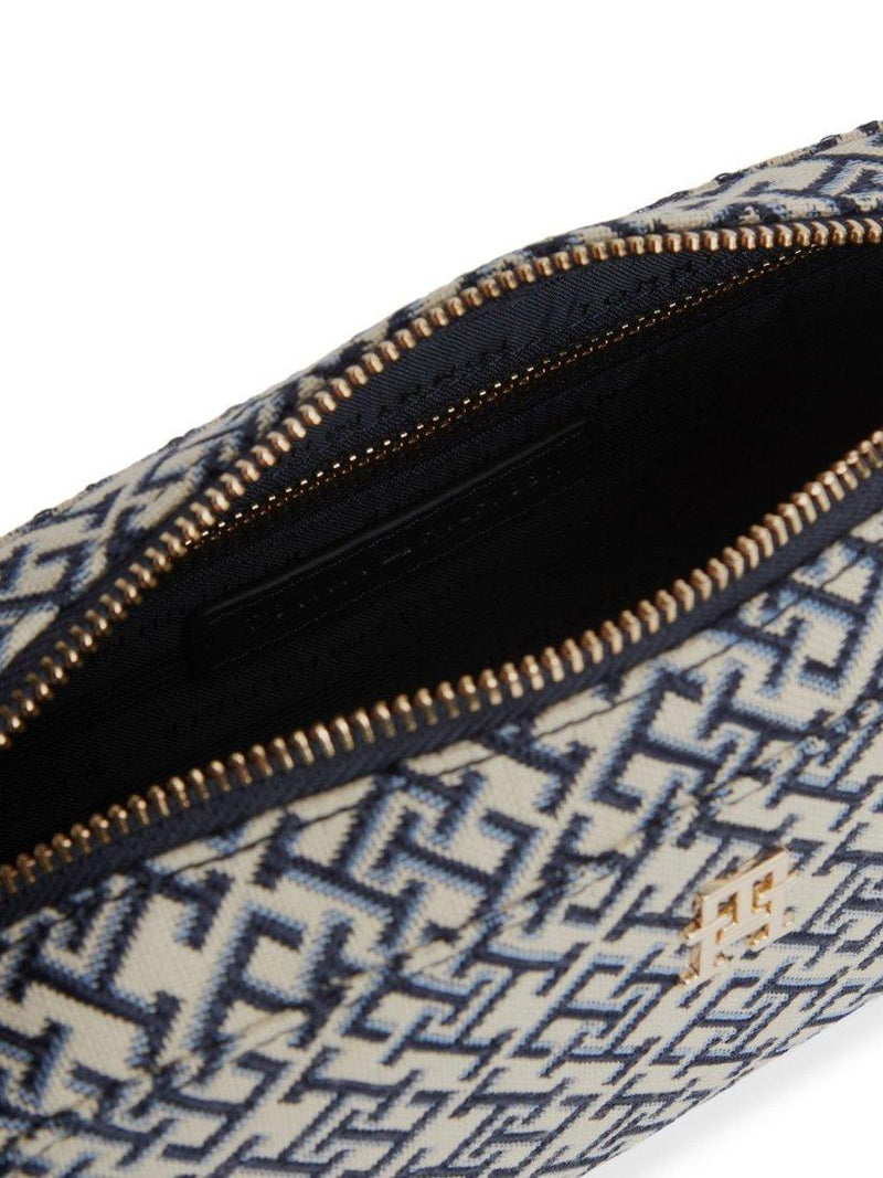 Tommy Hilfiger Ace Monogram camera bag in navy blue, UK version