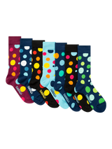 John Lewis OddBalls Polka Dot Cotton Blend Socks, Pack of 7, Multi- Buy online at McGrocer