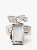 Simon Carter golf bag cufflinks rhodium plated brass, UK version