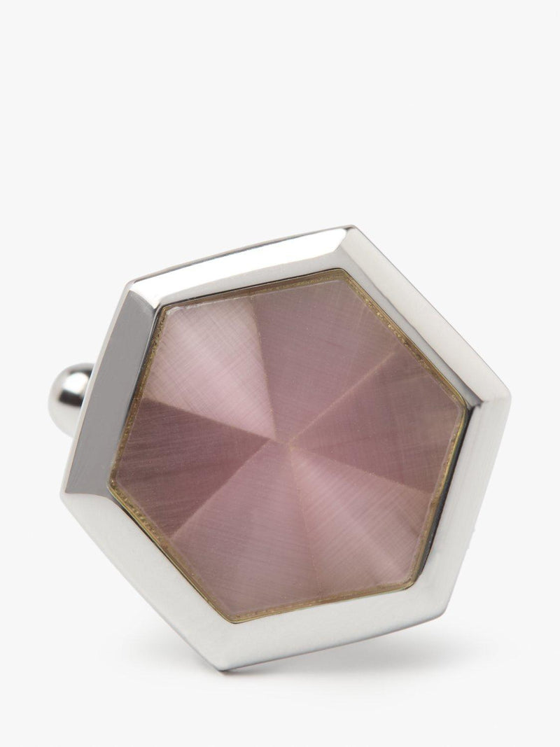 Simon Carter hexagon pink cufflinks - British product