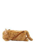 Angels by Accessorize furry cat crossbody bag orange - British product