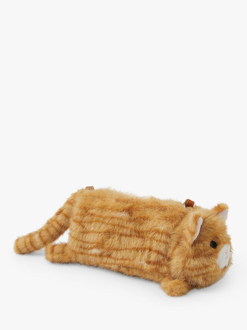 Angels by Accessorize furry cat crossbody bag orange - British product