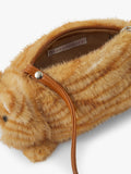 Angels by Accessorize furry cat crossbody bag orange - British product