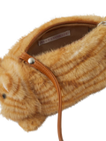 Angels by Accessorize furry cat crossbody bag orange - British product