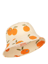 John Lewis Konges Sløjd Kids' Pomio Orange Print Bucket Hat, Arancia Blu- Buy online at McGrocer
