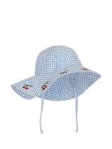 John Lewis Konges Sløjd Kids' Soline Seersucker Swim Hat, Provence/White Swan- Buy online at McGrocer