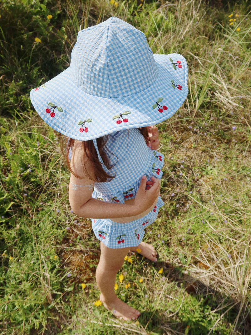 Konges Sløjd Soline seersucker swim hat - British product