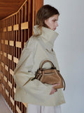 Mango convertible strap top handle bucket bag in camel - British product