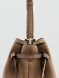 Mango convertible strap top handle bucket bag in camel - British product