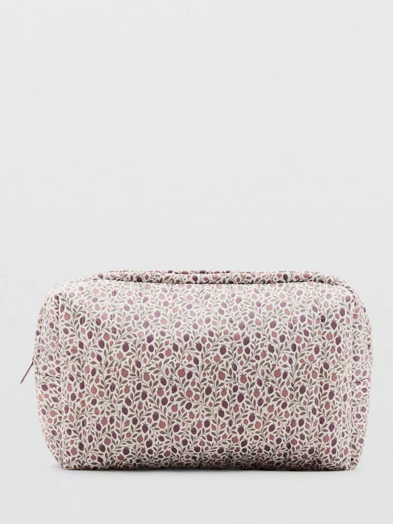 Mango make up bag off white floral travel size, imported from the UK