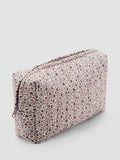 Mango make up bag off white floral travel size, imported from the UK