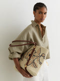 Reiss Rae Natural Floral Tote Bag - British product
