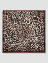 John Lewis Mango Animal Print Scarf Brown 70x70cm- Buy online at McGrocer