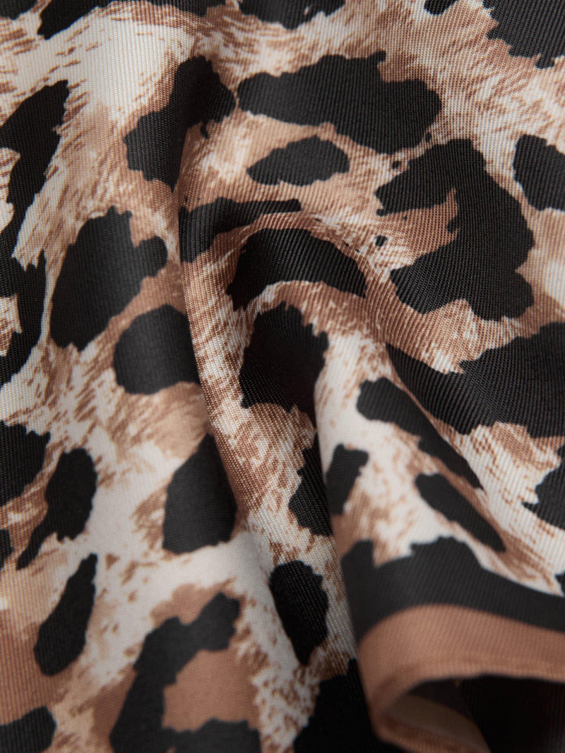Mango scarf animal print brown 70x70cm (British brand)