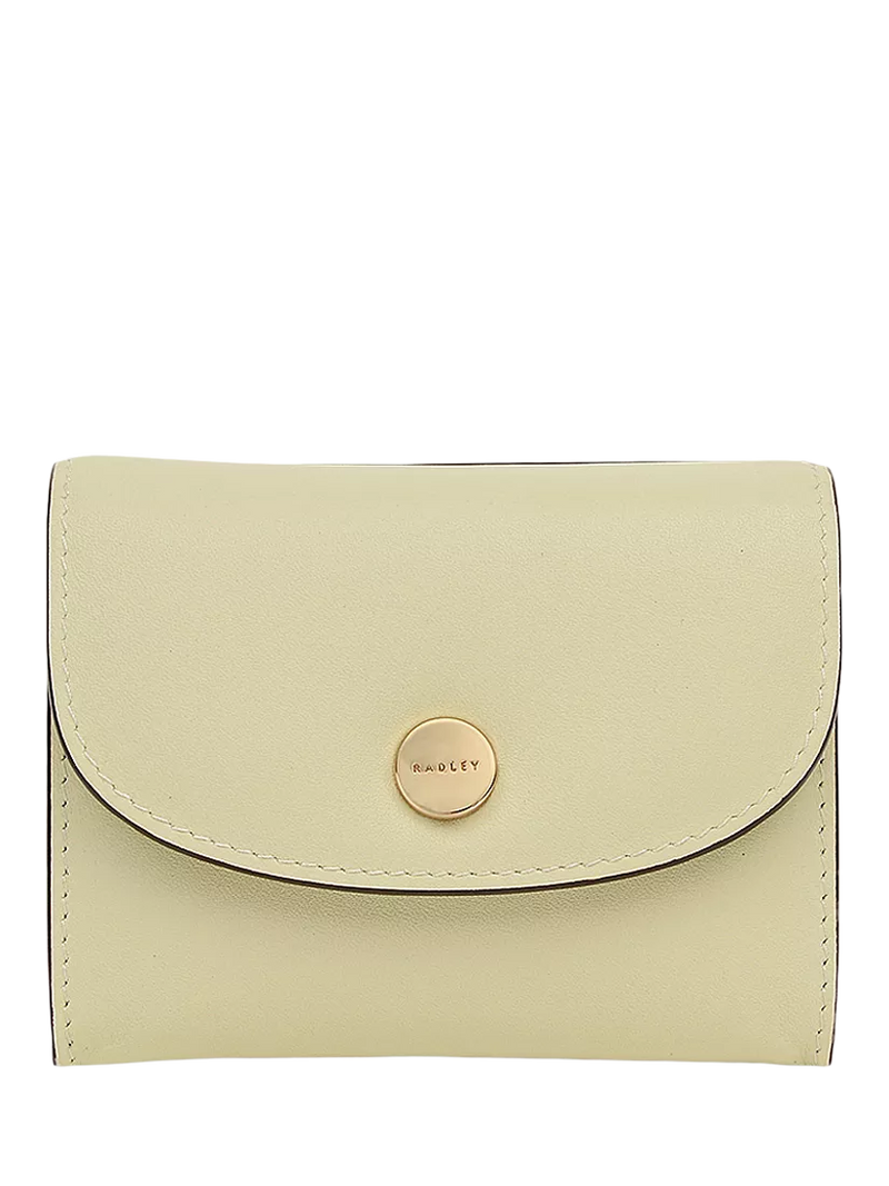 Radley Mayhill Road Leather Small Card & Coin Holder, Lemongrass