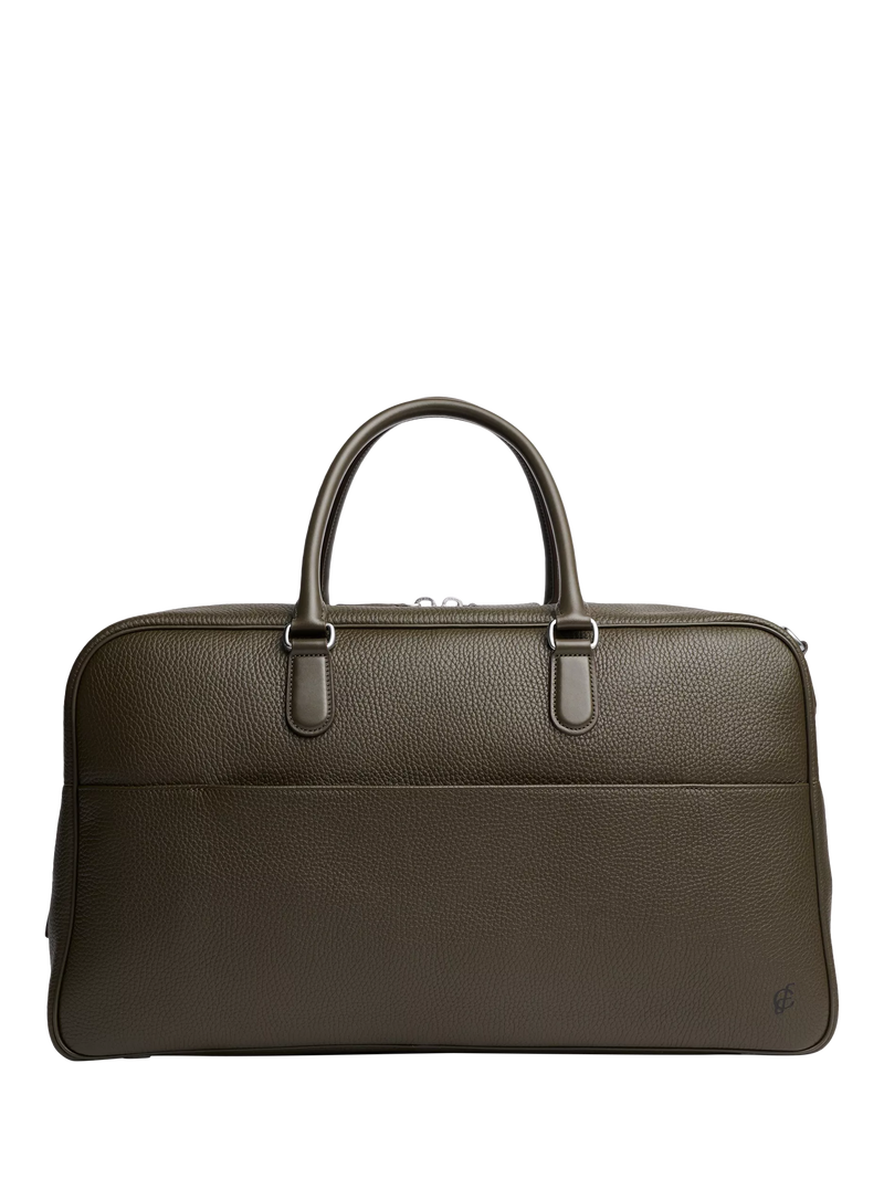 Carl Friedrik Granville Leather Weekender Travel Bag, 33L