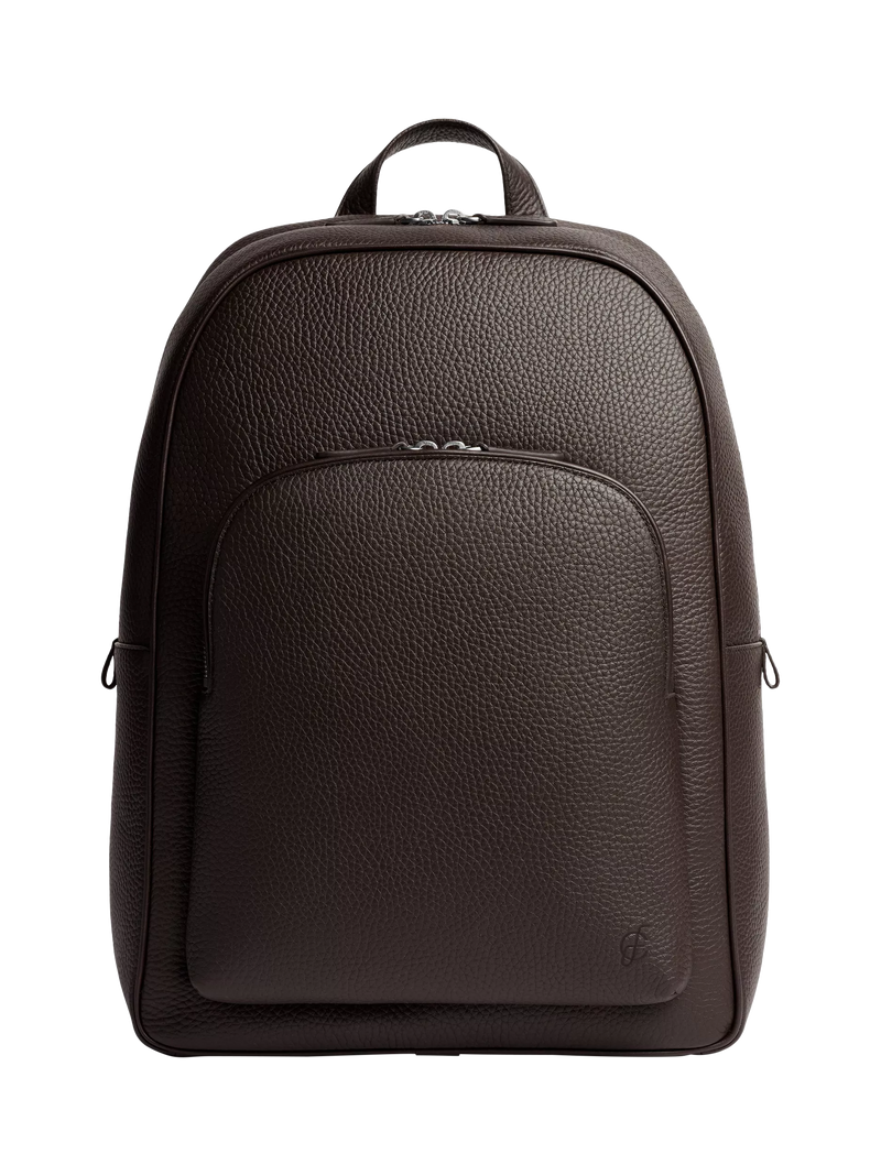 Carl Friedrik Ayrton Leather Backpack, Chocolate