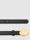 Reiss leather belt navy oval buckle, UK version