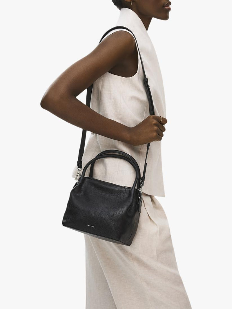 Radley Ivydale Road black leather grab bag, imported from the UK