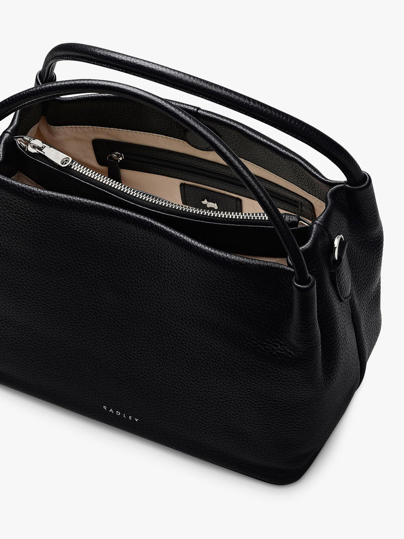 Radley leather grab bag black, imported from the UK