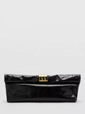 Mango black leather small clutch 15x10x10cm (British brand)