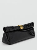 Mango black leather small clutch 15x10x10cm (British brand)