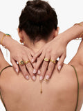 Ottoman Hands stacking ring gold - British product
