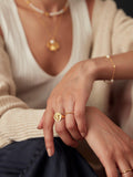 Ottoman Hands Jolene stacking ring gold adjustable, UK version