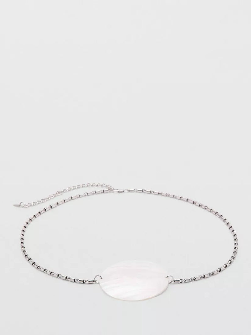 Mango silver seashell chain belt (British brand)