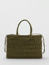 John Lewis Mango Artisan Woven Market Tote Bag Khaki- Buy online at McGrocer