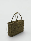 Mango woven tote bag Khaki (British brand)